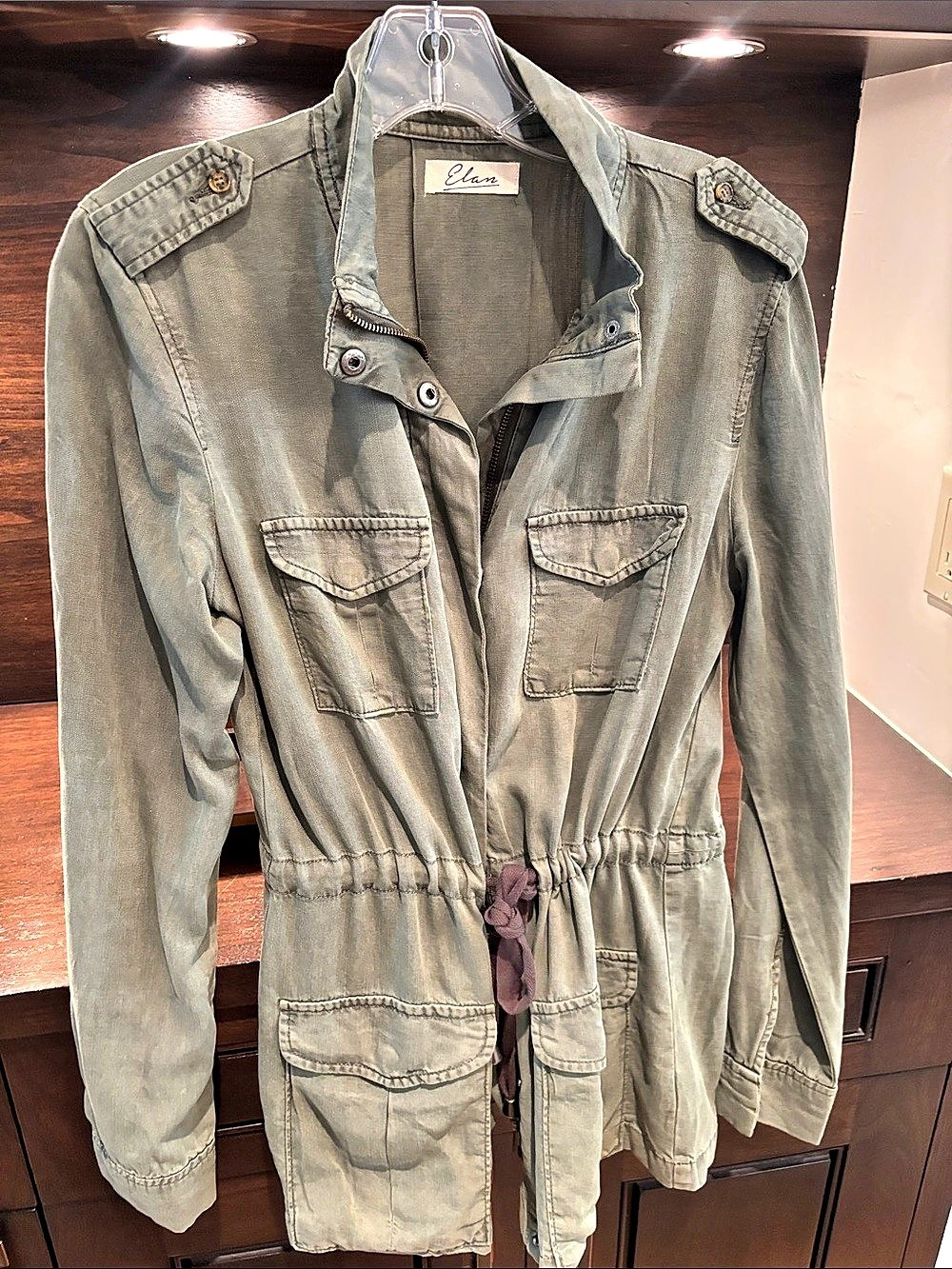 Elan Women's Utility Jacket in Green Size Medium